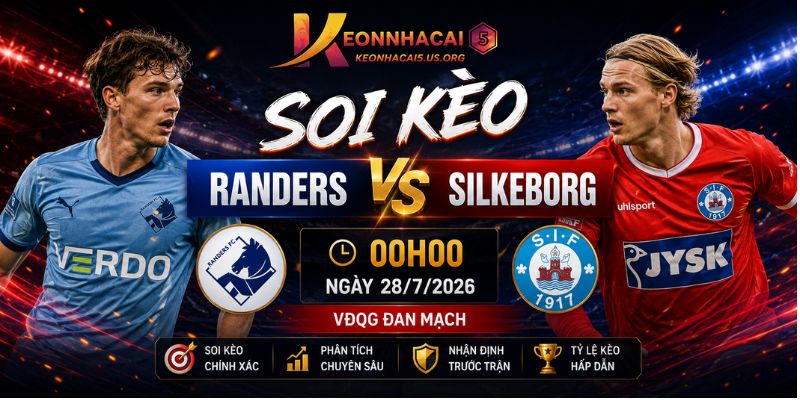 Soi Kèo Randers vs Silkeborg Lúc 00H00 Ngày 28/7 - VĐQG Đan Mạch